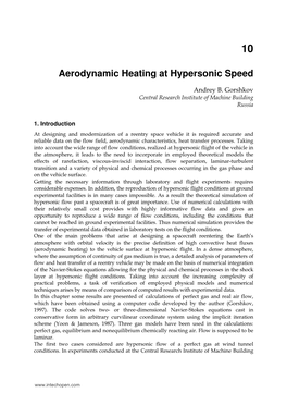 Aerodynamic Heating at Hypersonic Speed