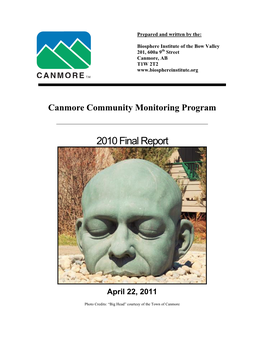 2010 Canmore Community Monitoring Report I Table of Contents (Continued)