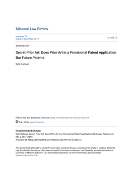 Does Prior Art in a Provisional Patent Application Bar Future Patents