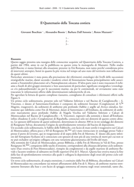 Riordino Deelle Unità Stratigrafiche Nel Pleistocene Inferiore