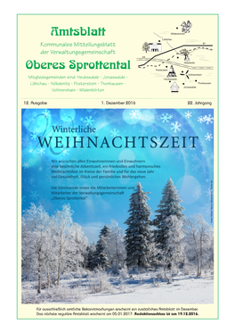 Amtsblatt Oberes Sprottental