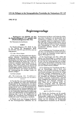 Regierungsvorlage (Gescanntes Original) 1 Von 40