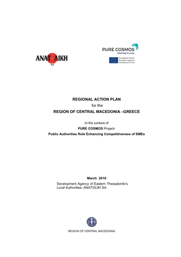 REGIONAL ACTION PLAN for the REGION of CENTRAL MACEDONIA –GREECE
