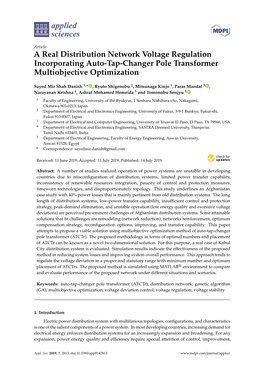 A Real Distribution Network Voltage Regulation Incorporating Auto-Tap-Changer Pole Transformer Multiobjective Optimization