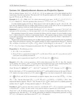 (Quasi)Coherent Sheaves on Projective Spaces