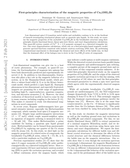 First-Principles Characterization of the Magnetic Properties of Cu $ 2
