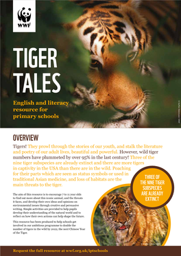 TIGER TALES © Staffan Widstrand / WWF English and Literacy Resource for Primary Schools