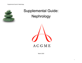 Supplemental Guide: Nephrology