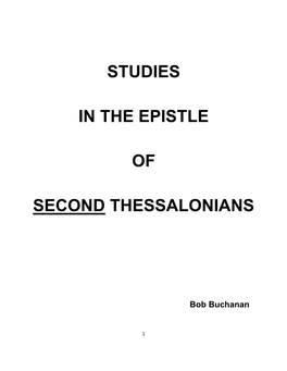 Studies in II Thessalonians
