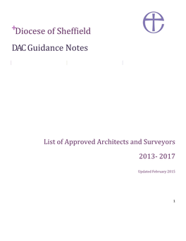 + Diocese of Sheffield DAC Guidance Notes