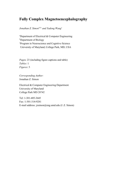 Fully Complex Magnetoencephalography