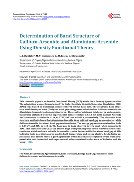 Determination of Band Structure of Gallium-Arsenide and Aluminium-Arsenide Using Density Functional Theory