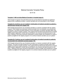 Medical Cannabis Template Policy 6-17-15