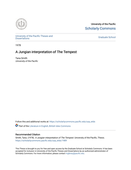 A Jungian Interpretation of the Tempest