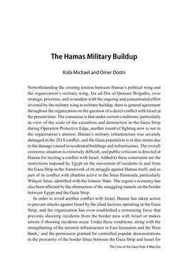 The Hamas Military Buildup