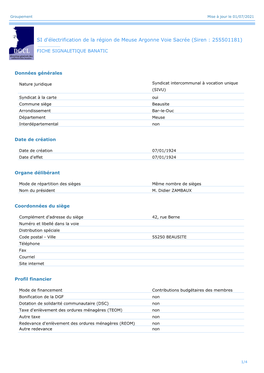 SI D'électrification De La Région De Meuse Argonne Voie Sacrée (Siren : 255501181)