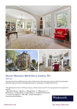 Queens Mansions, Brook Green, London, W6