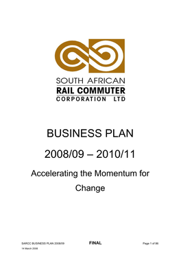 Business Plan 2008/09 – 2010/11