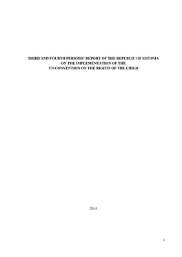 1 Third and Fourth Periodic Report of the Republic Of