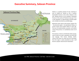 Executive Summary, Salavan Province