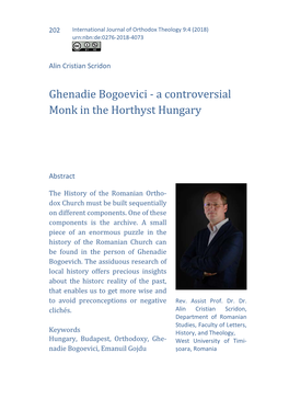 A Controversial Monk in the Horthyst Hungary