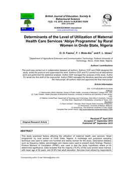 By Rural Women in Ondo State, Nigeria