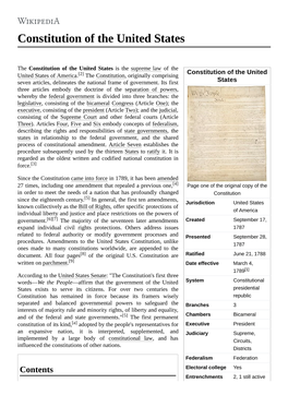 Constitution of the United States