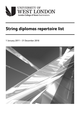 String Diplomas Repertoire List