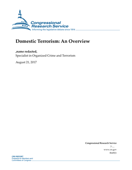 Domestic Terrorism: an Overview