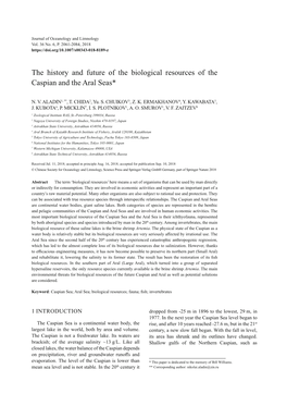 The History and Future of the Biological Resources of the Caspian and the Aral Seas*