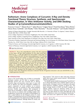 Rutheniumarene Complexes of Curcumin