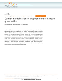 Carrier Multiplication in Graphene Under Landau Quantization