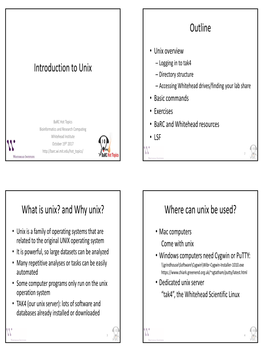 Introduction to Unix