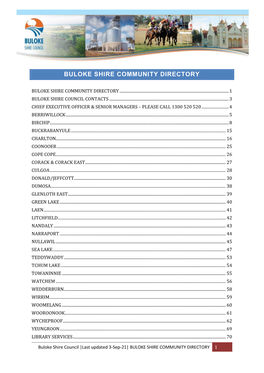 Buloke Shire Community Directory