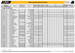 Lower Leagues Regular Coupon 09/06/2019 11:05 1 / 5