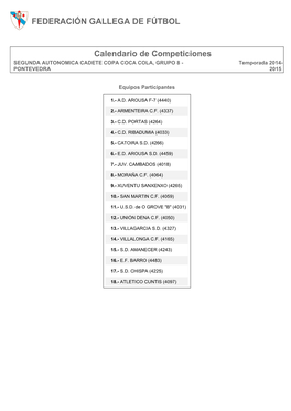 Calendario De Competición