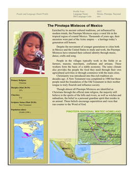The Pinotepa Mixtecos of Mexico