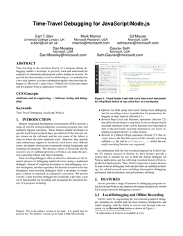 Time-Travel Debugging for Javascript/Node.Js