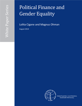 Political Finance and Gender Equality