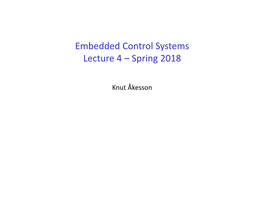 Lecture #4: Simulation of Hybrid Systems