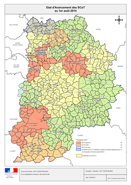 Etat D'avancement Des Scot Au 1Er Août 2014