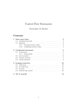 Control Flow Statements