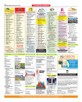 34 NEW VISION, Thursday, March 5, 2020 CLASSIFIED ADVERTS