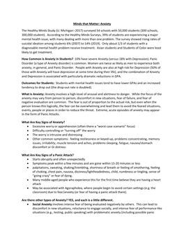 Anxiety Overview Bower Handout