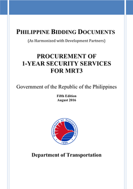 Procurement of 1-Year Security Services for Mrt3