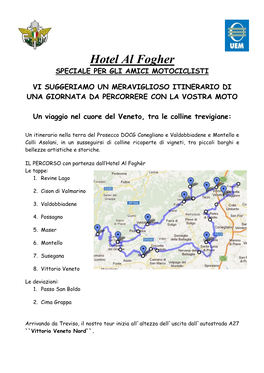 Hotel Al Fogher SPECIALE PER GLI AMICI MOTOCICLISTI