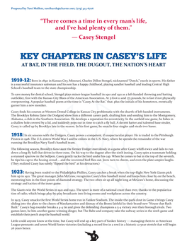 View Key Chapters of Casey's Life