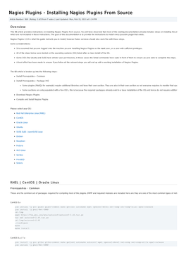 Nagios Plugins - Installing Nagios Plugins from Source