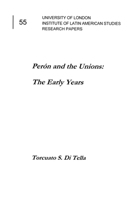 Peron and the Unions