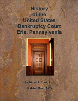 History of the U.S. Bankruptcy Court Erie, Pennsylvania